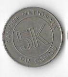 Moneda 5 makuta 1967 - Congo, Africa, Cupru-Nichel