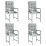 Perne scaun cu spatar scund 4 buc. melanj gri 100x50x4cm textil GartenMobel Dekor, vidaXL