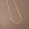 Lantisor unisex tip sarpe 45 cm placat 14k - fin, subtire