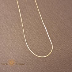 Lantisor unisex tip sarpe 45 cm placat 14k - fin, subtire foto