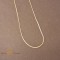 Lantisor unisex tip sarpe 45 cm placat 14k - fin, subtire