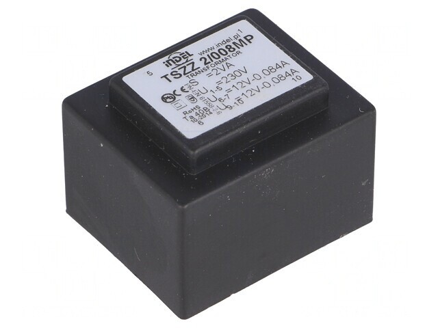 Transformator &icirc;ncapsulat 2VA 230V-12V PCB