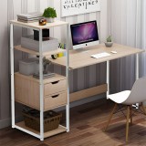 Cumpara ieftin Birou cu biblioteca Zayn &Iota;&Iota;, Natural, 107x40x110 cm
