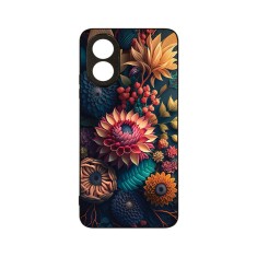 Husa BestCase&reg; Slim Glassy, Compatibila Cu OPPO A38 4G, Colorful Flowers, G 1241