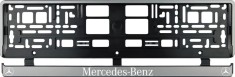 Set 2 bucati, suport numar inmatriculare argintiu Mercedes Benz