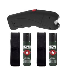 Set electrosoc TW 309, 2.5 mil V, 12 cm si doua sprayuri paralizante , DEPOX&reg;, propulsie jet, 60 ml