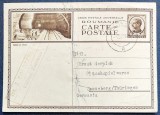 ROMANIA 1936 - Intreg Postal Ilustrat 6 lei maro Carol II - circulat Radauti (Bucovina) - Sonneberg (Germania) stampila expeditor ING. J.GOLDSCHLAGER