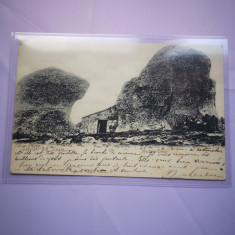 Carte postala Sinaia, Muntele Omul, 1909, circulata