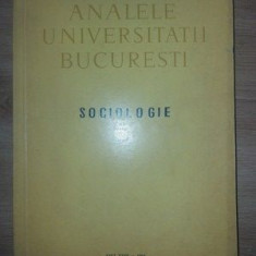 Analele Universitatii Bucuresti SOCIOLOGIE - Miron Constantinescu