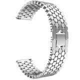 Curea metalica compatibila Amazfit GTR 4, telescoape Quick Release, Bright-Silver