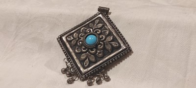 MEDALION etnic TRIBAL AFGHAN vechi OPULENT manopera EXCEPTIONALA de efect RAR foto