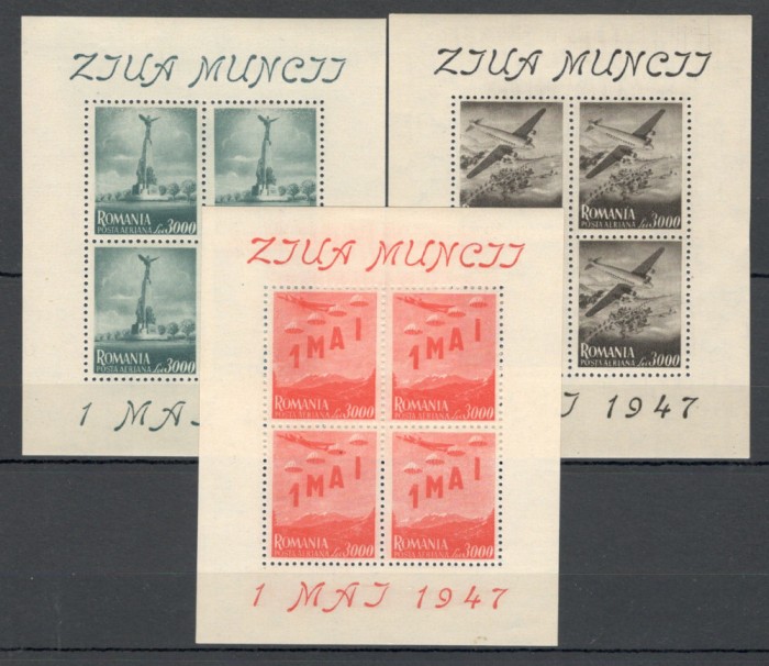 Romania.1947 1 Mai-Ziua Muncii-coli mici XR.170