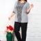 Compleu Elegant din 2 piese Lurex Lulu Argintiu - 50Marimea