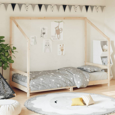 Cadru pat pentru copii, 90x200 cm, lemn masiv de pin foto