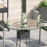 vidaXL Blat masă din sticlă securizată rotund 80 cm 243629
