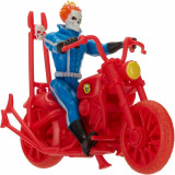 Figurina Articulata Marvel Legends Retro Collection with Vehicle Ghost Rider 10 cm, Hasbro