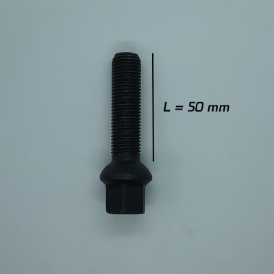 Prezon janta aliaj negru M14x1.5 50 mm pentru VW, Seat, Skoda, Audi foto