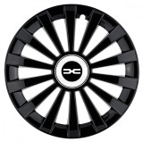 Set 4 capace roti Meridian negru pentru gama auto Dacia Nou, R14, Autohelix MSA