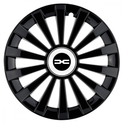 Set 4 capace roti Meridian negru pentru gama auto Dacia Nou, R14 foto