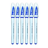 Set 6 Pixuri Gel Albastre Ropet, 0.5mm, Scriere Fina, Birou/Scoala, Cerneala de Calitate, Grip Antialunecare, Rechizite