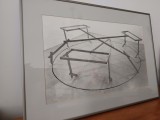 PAUL NEAGU, &quot;THREE HYPHENS WITHIN A CIRCLE&quot; INRAMAT SEMNAT DATAT INTITULAT STAMPILAT SI NOTAT PE VERSO+ CERTIFICAT CASA LICITATIE