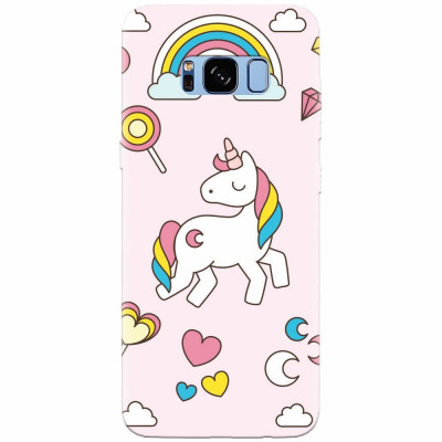 Husa silicon pentru Samsung S8 Plus, Cute Unicorn foto