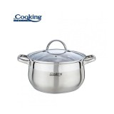 Semioala cu capac Amira Cooking By Heinner, Inox, 24 x 13.5 cm, 6.1 L