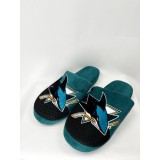 San Jose Sharks papuci de bărbați Team Logo Staycation Slipper - S = 39-41 EU