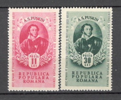 Romania.1949 150 ani moarte A.S.Puskin-poet XR.208 foto