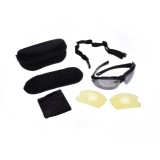 Set ochelari biciclisti, lentile galbene, toc si snur Cod:AB3648