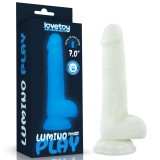 Dildo Fantezie Fosforescent Lumino Play, Alb, 17.5 cm, Lovetoy