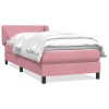 VidaXL Pat box spring cu saltea, roz, 80x220 cm, catifea 3317384
