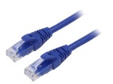 Cablaj patch U/UTP 6 litat Cu PVC albastru 1,5m 26AWG, QOLTEC