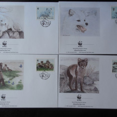 Finlanda-WWF,FDC Vulpi-set complet