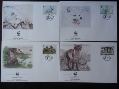 Finlanda-WWF,FDC Vulpi-set complet foto