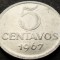 Moneda 5 CENTAVOS- BRAZILIA, anul 1967 * cod 3245 B