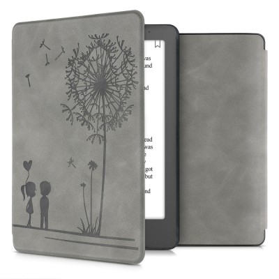 Husa pentru Kobo Aura Edition 2, Piele ecologica, Gri, kwmobile, 56885.04 foto