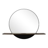 Cumpara ieftin Oglinda cu raft Salmin, Pako World, Negru, 80x10x60 cm