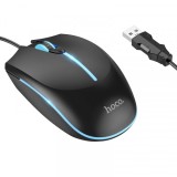 Mouse Gaming Wired USB HOCO GM37, RGB, 2400DPI, Negru