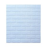 Set 10 Placi de Tapet, Autoadezive, 70 x 77 cm, 3.5 mm Grosime, Suprafata Acoperita 5.3 mp, din PVC, Model Caramida, Albastru Deschis