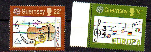 Guernsey 1985, EUROPA CEPT, Instrumente muzicale, MNH