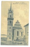 3155 - BISTRITA, Church, Romania - old postcard, CENSOR - used - 1917