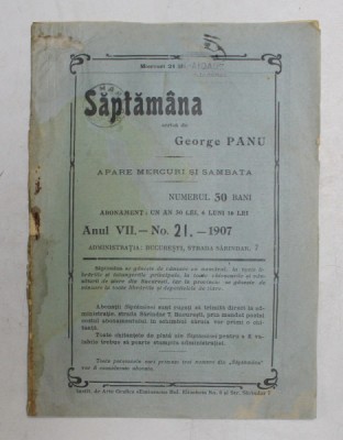 SAPTAMANA - REVISTA , ANUL VII , NO. 21 , 1907 foto