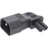 Adaptor de alimentare IEC 60320 C14 la C7 unghi 90 grade stanga/dreapta, InLine 16723D