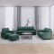vidaXL Set de canapele cu perne, 4 piese, verde &icirc;nchis, catifea