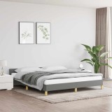 vidaXL Cadru de pat cu tăblie, gri &icirc;nchis, 180x200 cm, textil