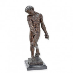 Adam-statueta din bronz pe un soclu din marmura TBA-75