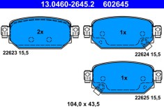 ATE 13.0460-2645.2 set placute frana,frana disc foto