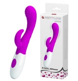 Vibrator Pretty Love Bruno, 7 Moduri Vibratii, Silicon, Mov, 20 cm