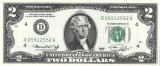 Bancnota 2$ 1976 -prima bancnota de 2$ emisa de Federal Reserve System -stare f. buna